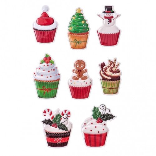 NAKLEJKI PUFFY - MUFFINKI 8SZT DP CRAFT zdjęcie 1