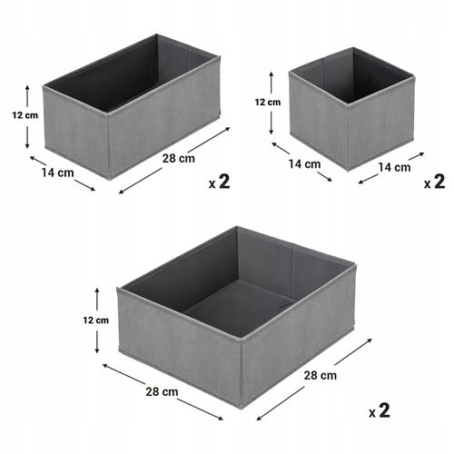 Organizer do szuflady 28 x 28 cm 6 szt. na Arena.pl