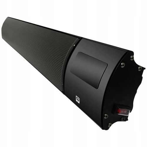 Grzejnik sufitowy ścienny czarny 2400W PILOT wyświetlacz IP44 timer na Arena.pl