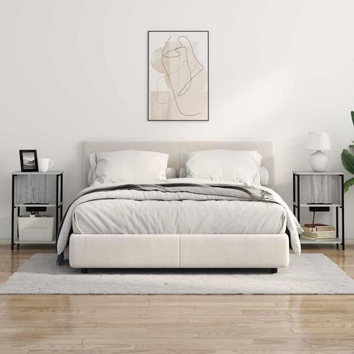 Szafka Nocna 2 pcs Szary dąb sonoma 38 x 31 x 61 cm na Arena.pl
