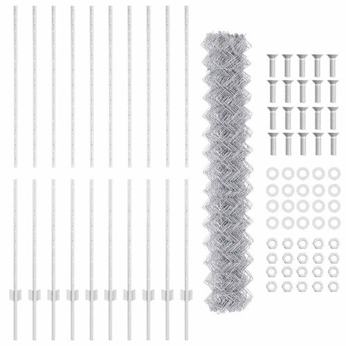 Ogrodzenie z słupkami Srebrny 1.6 x 10 m Stal na Arena.pl