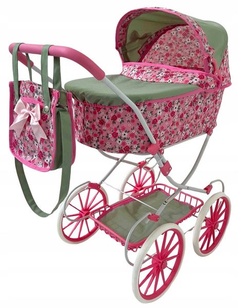 WÓZEK DLA LALEK RETRO GŁĘBOKI + TORBA zdjęcie 5