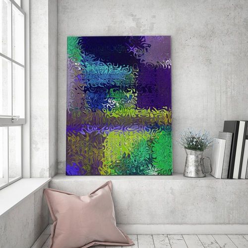 Deco Panel, Fioletowa abstrakcja 60x90 na Arena.pl