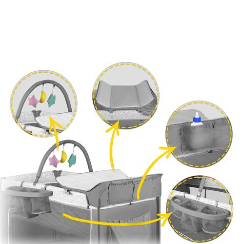 Łóżeczko turystyczne 125x65x78cm RK-241 szare na Arena.pl