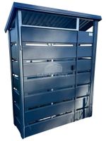 Wiata Śmietnikowa 130x40cm Antracyt Dach spad w tył NB278