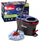 Zestaw mop obrotowy z wiadrem Vileda H2prO pojemnik na brudną i czystą wodę