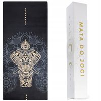 PIĘKNA MATA PREMIUM DO JOGI ĆWICZEŃ STABILNA ZAMSZOWA MIĘKKA 4 MM ZE WZOREM