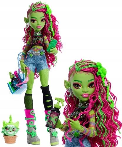 Monster High Lalka Venus McFlytrap zwierzątko roślinny kot Chewilan HRP81 na Arena.pl