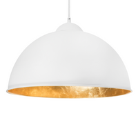 Lampa wisząca metalowa biała CETINA