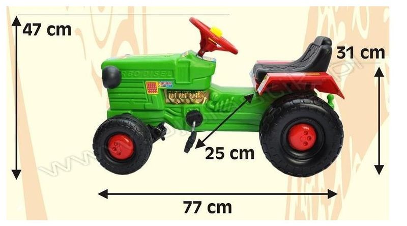 BJ TRAKTOR MALY RED Na pedały 3 KOLORY zdjęcie 3