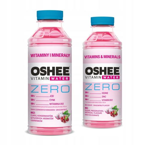 6x OSHEE Vitamin Water witaminy i minerały winogrona dragonfruit ZERO 555ml na Arena.pl