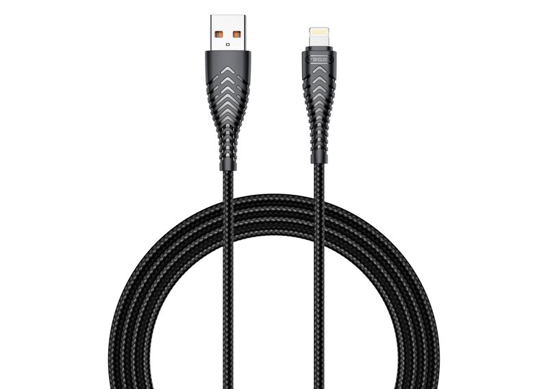 VEGER kabel USB A do Lightning 2,4A V105 1,2 m czarny zdjęcie 1