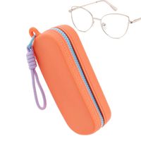 Silikonowe etui na okulary z poręcznym uchwytem ET-141A pomarańcz