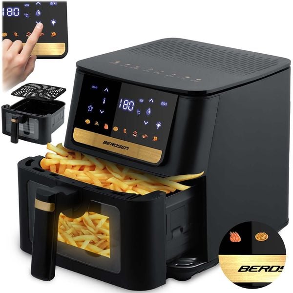 Frytkownica beztłuszczowa Air fryer Berdsen BD-655 czarna zdjęcie 1