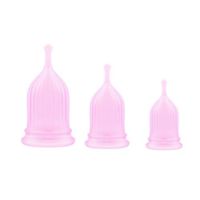 kubki menstruacyjne elys silikonowe różowe zestaw 3 szt