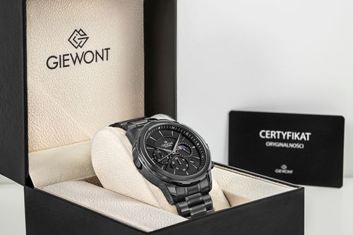 zegarek męski giewont chronograph sapphire czarny gw9460-b1 na Arena.pl