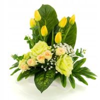 WIĄZANKA na GRÓB SZTUCZNE KWIATY jak ŻYWE!