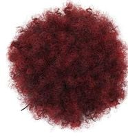 Krótki Kręcony Kucyk Afro Puff ze Sznurkiem Czerwony Syntetyczne Włosy