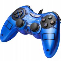 GAMEPAD PAD PRZEWODOWY DO PC WIBRACJA USB ANALOG NIEBIESKI