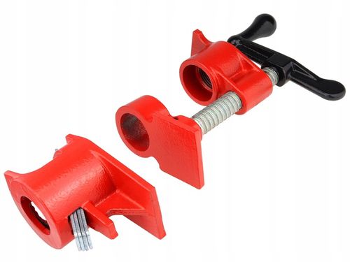 4X ŚCISK STOLARSKI RUROWY BEZKOŃCOWY NA RURĘ 3/4" ZACISK NAKŁADKI OCHRONNE na Arena.pl