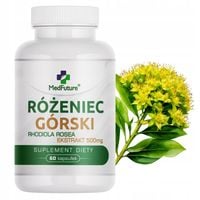 RÓŻENIEC GÓRSKI (Rhodiola rosea) 60 kapsułek Ekstrakt z korzenia 500 mg