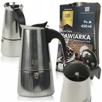 KAWIARKA STAL NIERDZEWNA ZAPARZACZ DO KAWY KAFETERKA WŁOSKA MOKA NA 9 KAWY