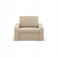 SOFA KANAPA FOTEL ORBIT 80 BEŻOWY Rozkładany Funkcja Spania POSO SZTRUKS