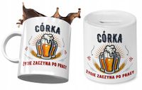 Dla Córki Zestaw Kubek + Skarbonka Na Prezent Z Nadrukiem Ze Zdjęciem