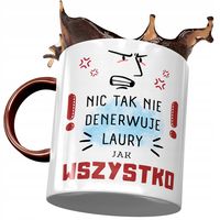 Kubek Bordowy Dla Laury Koleżanki Przyjaciółki Z Nadrukiem Ze Zdjęciem