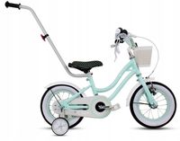 Rower dziecięcy SUN BABY Heart Bike 12 cali dla dziewczynki Miętowy