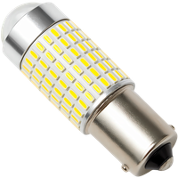 ŻARÓWKA P21W 144 SMD SOCZEWKA BA15S SYMETRYCZNA