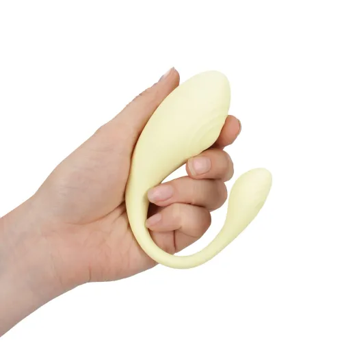 loveline g-spot remote control vibe żołty - 10 trybow, model c-shape na Arena.pl