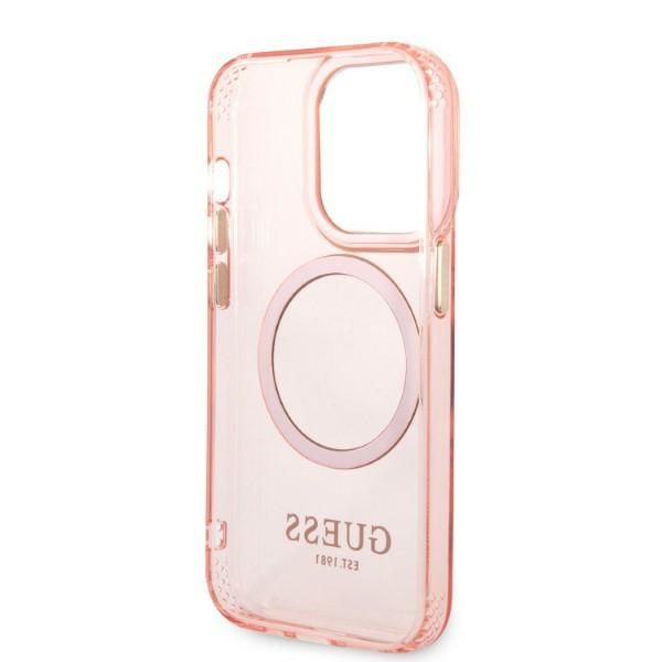 Etui Guess do iPhone 14 Pro, Różowy, MagSafe zdjęcie 7