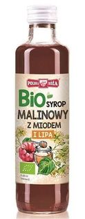 Syrop malinowy z miodem i lipą bio 250 ml - polska róża