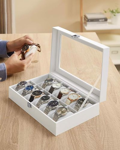 Organizer Pudełko na Zegarki Szkatułka Biała na Arena.pl