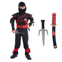 Kostium Ninja dla chłopca 5-7 lat z pianką i akcesoriami