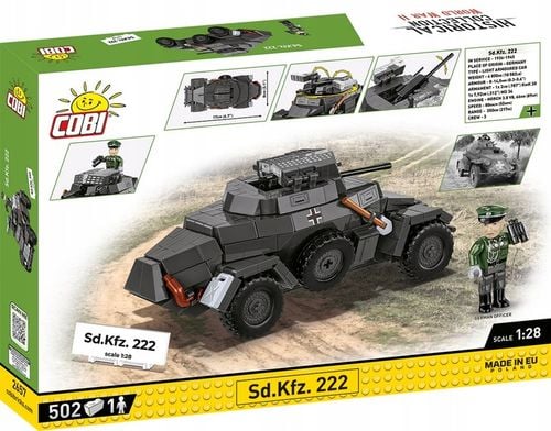 Klocki COBI 2657 Sd.Kfz.222 lekki pojazd niemiecki bojowy siły zwiadowcze na Arena.pl