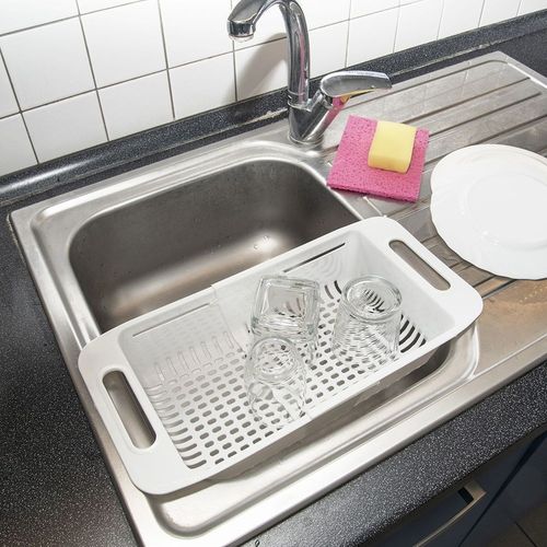 Cedzak Kuchenny Regulowany na Zlew Durszlak Sitko Odcedzania Suszarka na Arena.pl