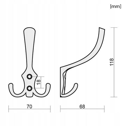 5x HACZYK NA UBRANIA CZARNY WIESZAK NA UBRANIA ŚCIENNY WIESZAK MEBLOWY na Arena.pl