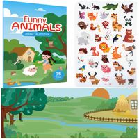 KSIĄŻECZKA Z NAKLEJKAMI NAKLEJKI DO WIELOKROTNEGO PRZYKLEJANIA ZWIERZĘTA