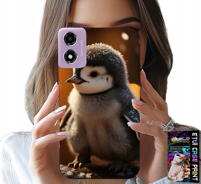 ETUI DO MOTOROLA MOTO E14 - SŁODKI PINGWIN, TUPTAK, MADAGASKAR WZORY zdjęcie 1