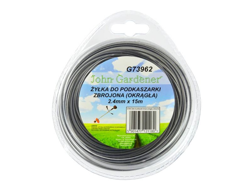 ŻYŁKA TNĄCA DO KOS I PODKASZAREK 2,4 MM 15 MB G73962 OKRĄGŁA ZBROJONA zdjęcie 1