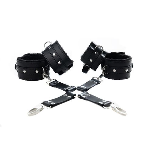 black hogtie with comfy wrist and ankle cuffs na Arena.pl