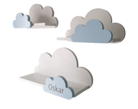 Półki chmurki zestaw 3x półka chmurka Moli z imieniem