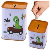 ND24_22085 Skarbonka Dinozaur W Samochodzie Nauka