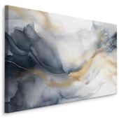 Obraz Do Sypialni MARMUR Elementy Złota Akwarela Abstrakcja 100cm x 70cm