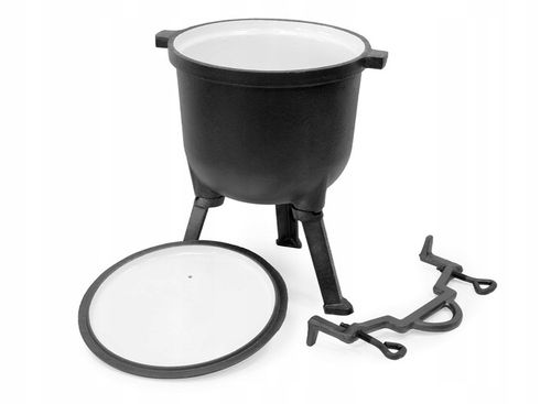 Kociołek ŻELIWNY emaliowany 10L Meyerhoff + GRATIS ŁYŻKA PRAŻONE na Arena.pl