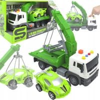 LT517 LAWETA ZIELONA HOLOWNIK AUTO SAMOCHÓD POMOC DROGOWA ŚWIATŁA DŹWIĘK