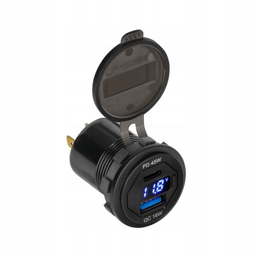 Ładowarka samochodowa USB+USB typu C Quick Charge Power Delivery 63W na Arena.pl