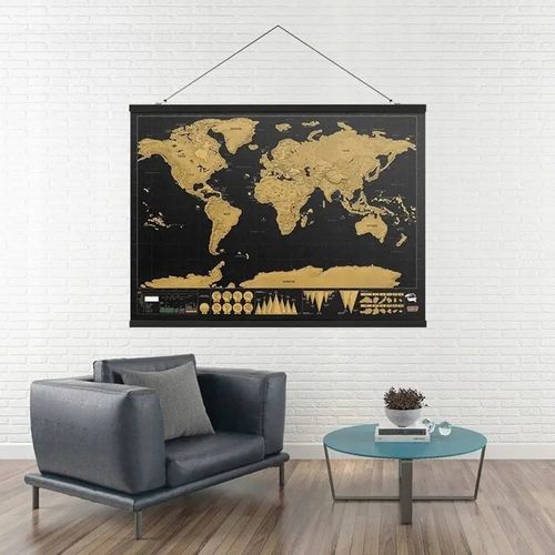 Mapa świata zdrapka dla podróżnika 82 x 59 cm na Arena.pl